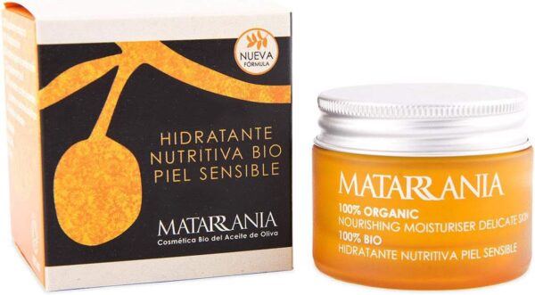 Crema facial hidratante bio Matarrania recomendado para uso diario y pieles sensibles-TodoVegano.eu