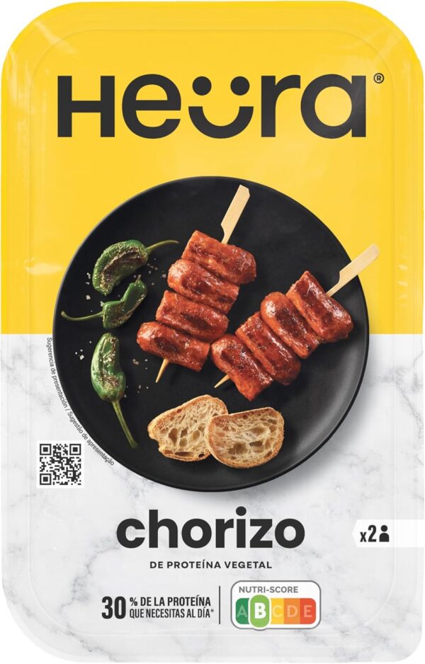 HEURA Chorizo Refrigerado, 216g |100% Proteína vegetal|