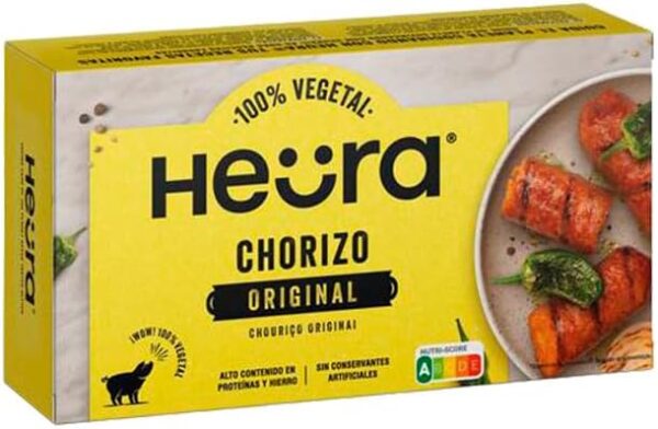 Chorizo vegano 100% vegetal de Heura 216g