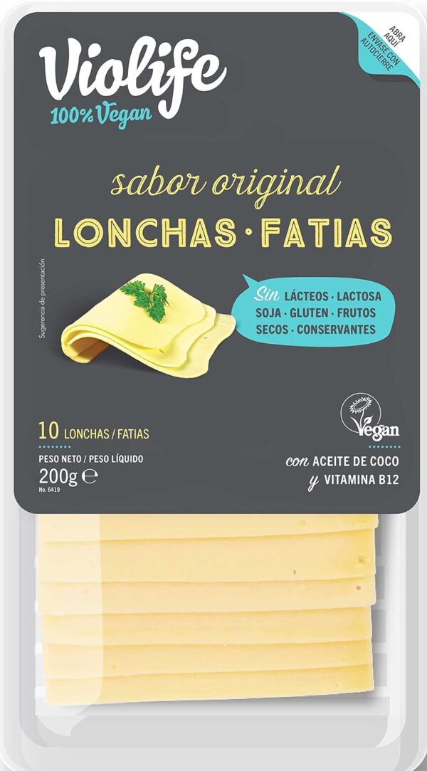 Queso vegano en lonchas violife 200g