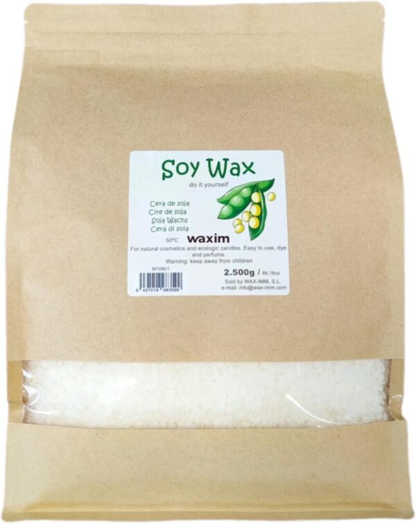 Cera de Soja ecológica y vegana Soy Wax para hacer velas, bálsamos y jabones