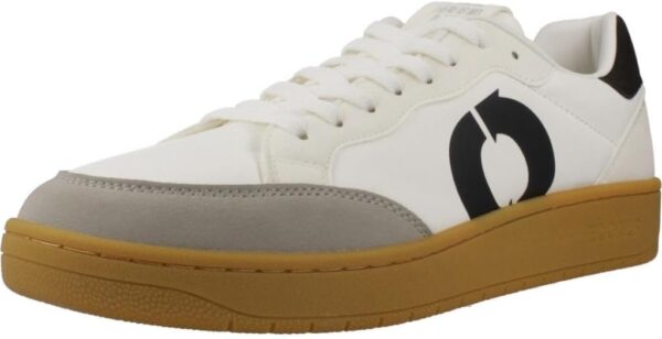 Classic Sneakers veganas ecoalf de color blanco con marrón, duraderas y cómodas color blanco-TodoVegano.eu