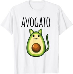 Camiseta divertida y vegana con diseño Avogato