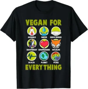 Camisetas de algodón orgánico con mensajes y diseños veganos