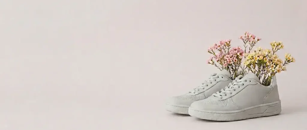 banner de fondo, zapatos veganos