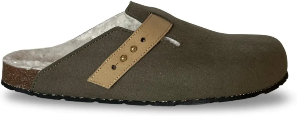 Sandálias de cuero vegano para invierno y verano, cómodas y sostenibles.